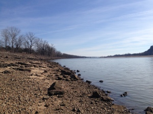 The Arkansas river from the bank